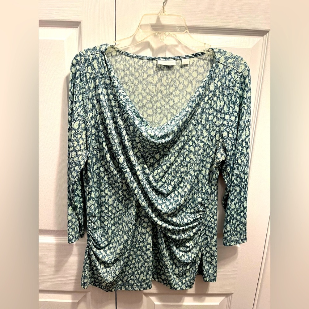 NY & CO, Size L, 3/4 length sleeve blouse, LIKE NEW